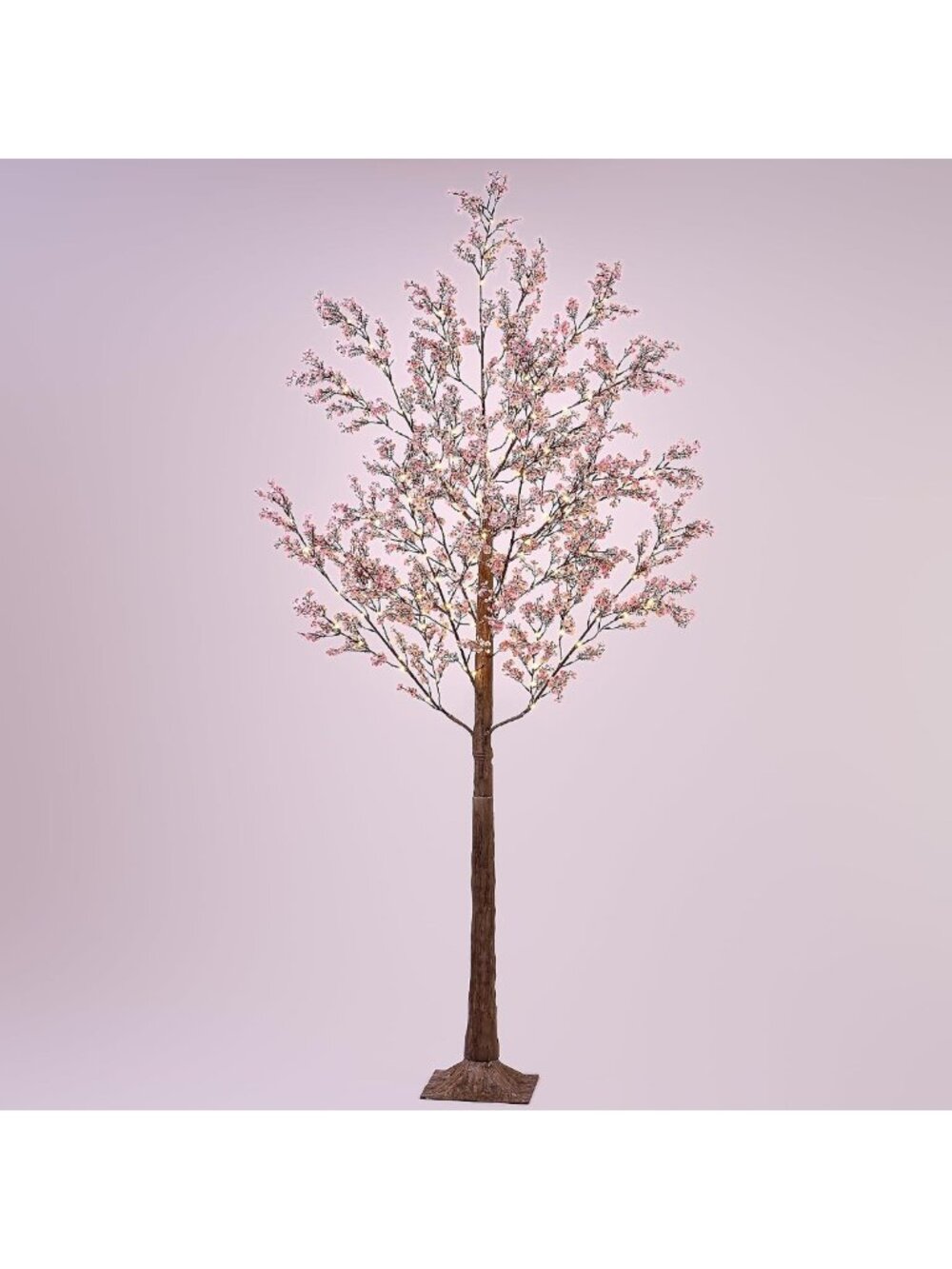 6FT Lighted Cherry Blossom Tree - 171 LED Warm White Lights, Dimmable, Remote